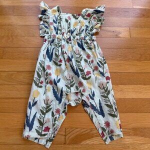 Pink Chicken Floral Kids One Piece - Multicolor